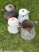 Ceramic & Metal Over Fire Coffee/Tea Pots