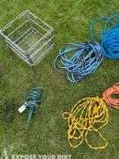 Metal Wire Box & Extension Cords
