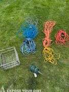 Metal Wire Box & Extension Cords