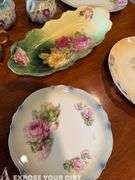 Mini-Lantern, Misc Plates, Sugar Bowl and Creamer Set