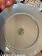 Unique Set of 3 plates, misc plates, 2 champaign glasses, cup & saucer