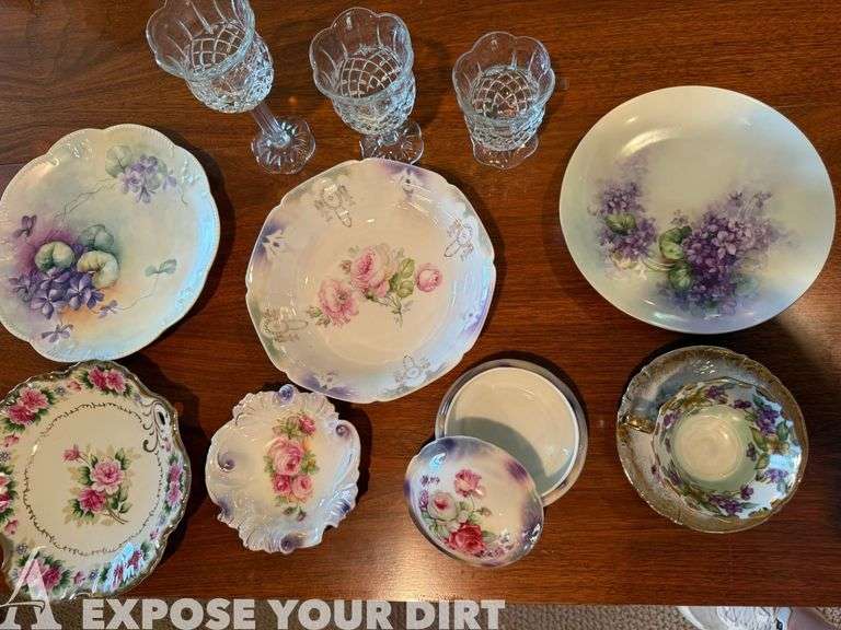 Misc Plates, Candle Holders, Cup & Saucer, Jewelry Container