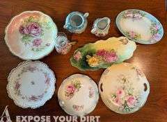 Mini-Lantern, Misc Plates, Sugar Bowl and Creamer Set