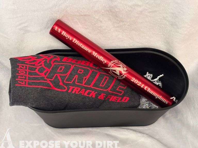 2024 Howard Wood Relays Champions Baton and T-Shirt