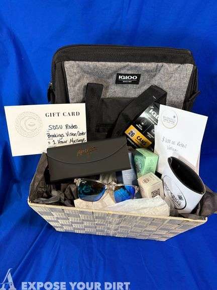 Brookings Vision Center basket with Maui Jim sunglasses, one hour massage and much more