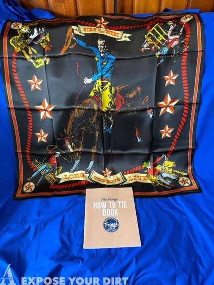 Long Live Cowboys silk scarf and "How to Tie Book"