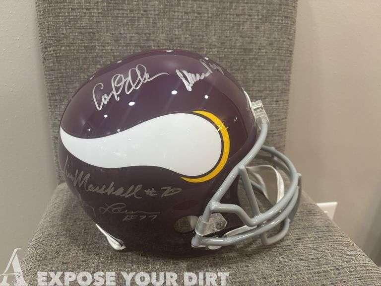 Purple People Eaters Autographed Helmet