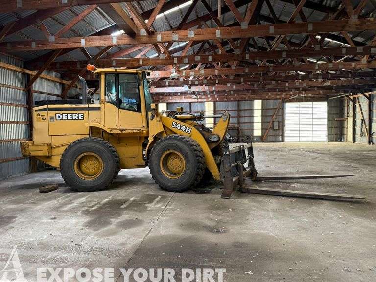 1998 John Deere 544H Wheel Loader with Pallet Forks & Bucket
