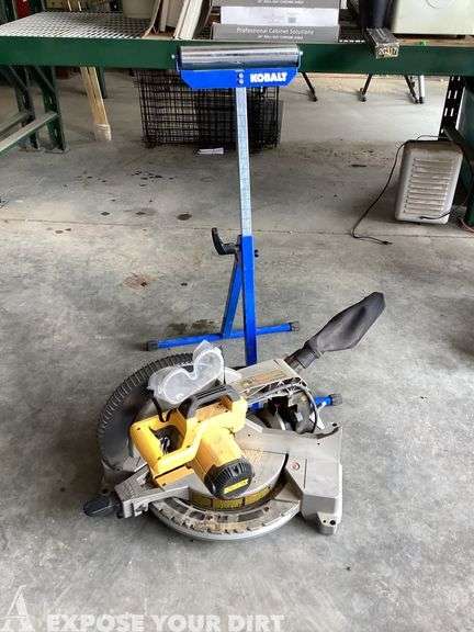 12 Inch Compound Miter Saw & Kobalt Roller Stand