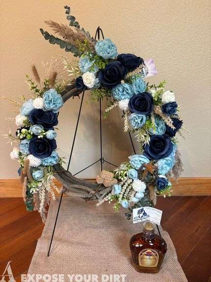 Wreath & Bottle of Crown