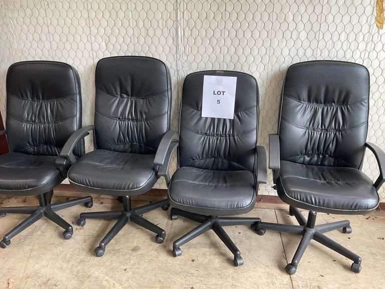 (4) high back office chairs