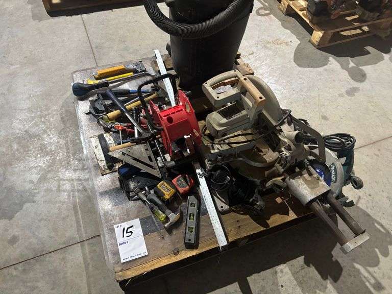 SHOP VAC, SAW, HAND TOOLS, OTHER MISCELLANEOUS ITEMS