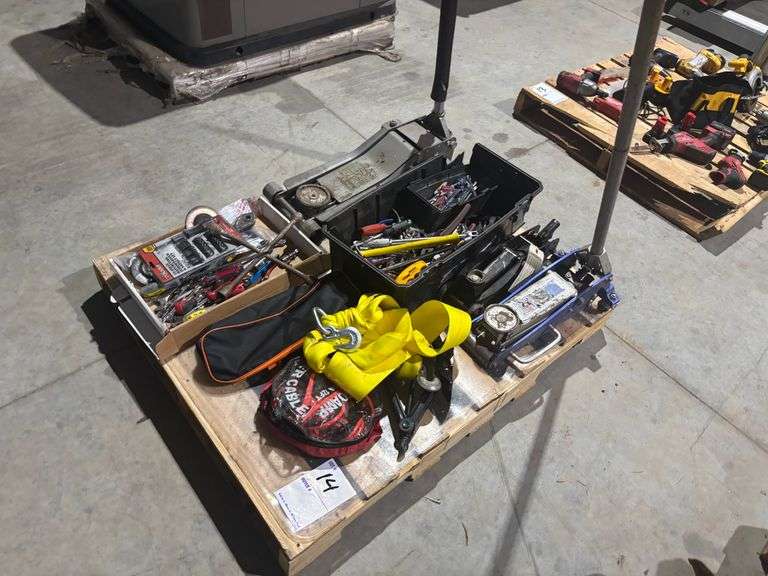 FLOOR JACKS, JUMPER CABLES, HAND TOOLS, OTHER MISCELLANEOUS ITEMS