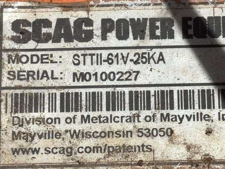 SCAG TURF TIGER ZERO TURN MOWER - SER: M0100227