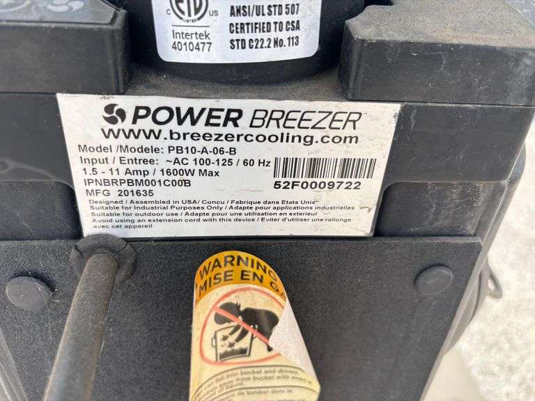 POWER BREEZER COOLING FAN