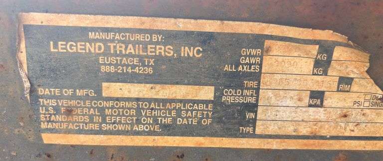 2002 PINTLE HITCH EQUIPMENT TRAILER - VIN: 5D3BP28262E101474