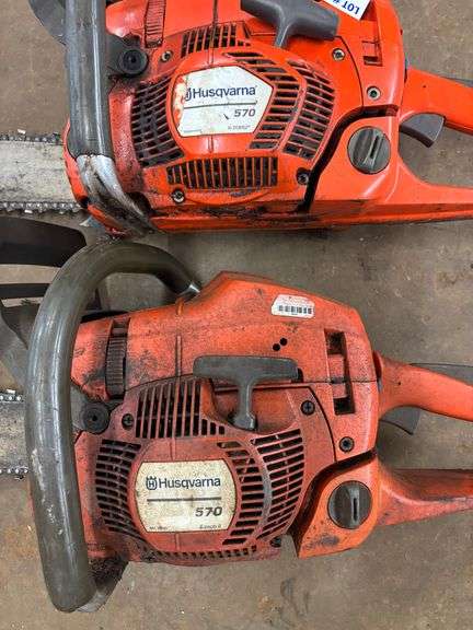 (2) HUSQVARNA 570 CHAINSAWS