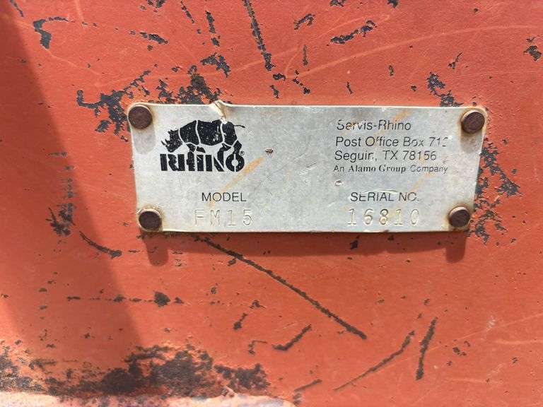 RHINO FM15 BATWING MOWER - SER: 16810