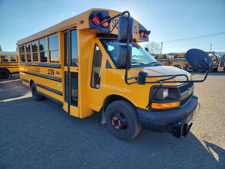 2014 CHEVROLET EXPRESS 4500 THOMAS MINOTOUR SMALL SCHOOL BUS #201