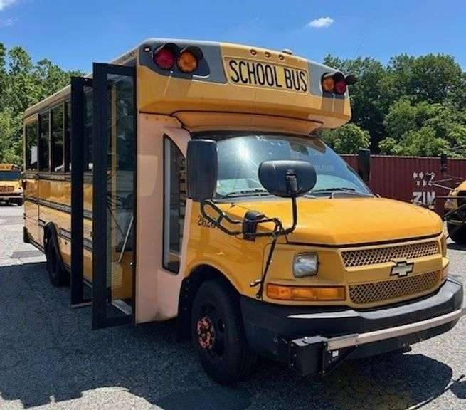 (2) 2013 CHEVROLET EXPRESS 3500 COLLINS SMALL SCHOOL BUSES and (1) 2012 CHEVROLET EXPRESS 3500 THOMAS MINOTOUR SCHOOL BUS  located in BUTLER , NJ