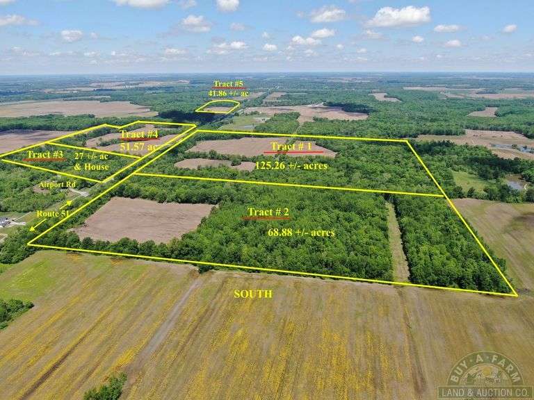 Jackson County IL 315+- Acres / 5 Tracts / 3001A