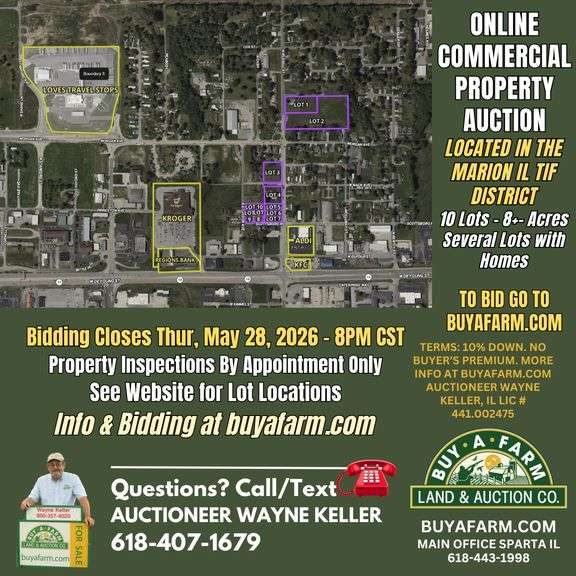 Commercial Property Auction / Marion IL / Williamson County IL / 10 Lots / 3046A