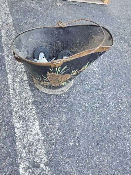 Coal Hod and Casters