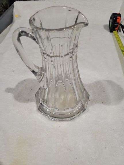 Blown Applied Handle Pitcher w/Saw Tooth Bottom
