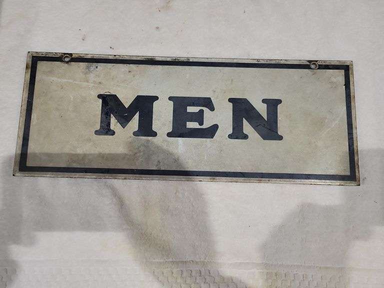 Mens Enameled Sign