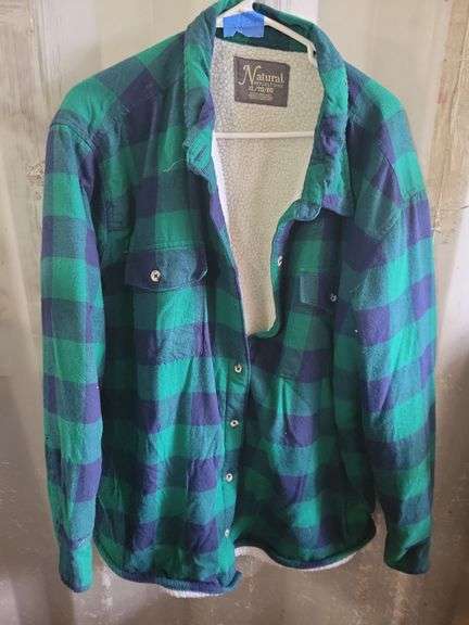 Natural Reflections XL Green Plaid Lined Flannel