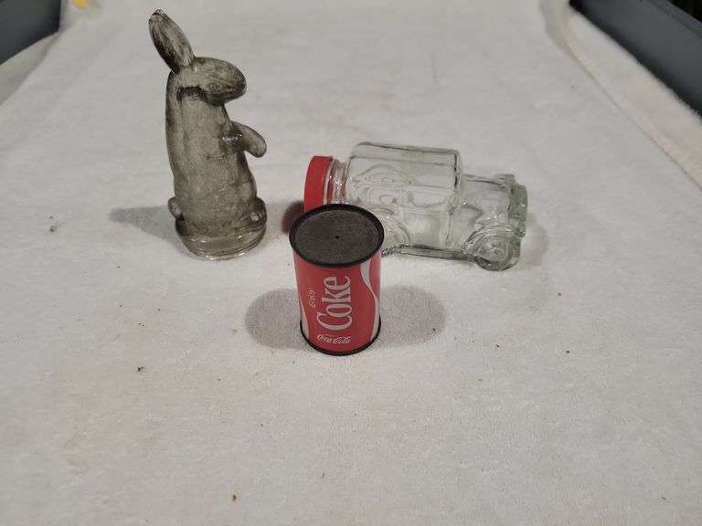 Candy Car, Rabbit, And Coca-Cola Can