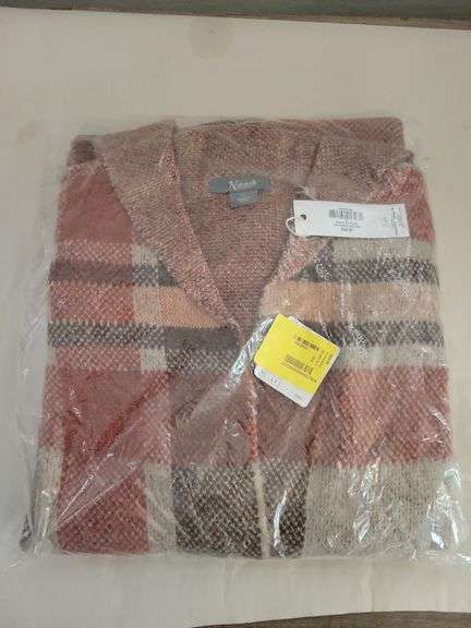 Natural Reflections 2XL Santa Fe Plid Coatigan