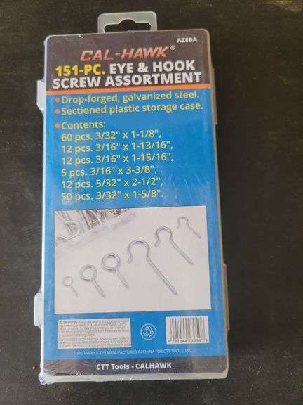 New Cal Hawk 151pc  Hook Screw Assortment