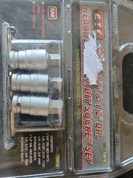 ATE 12 pc. 3/8" & 1/2" Dr. HD Hex Bit Set SAE