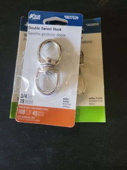 2-Double Swivel Hooks and 2 -Swivel Eye Pullies
