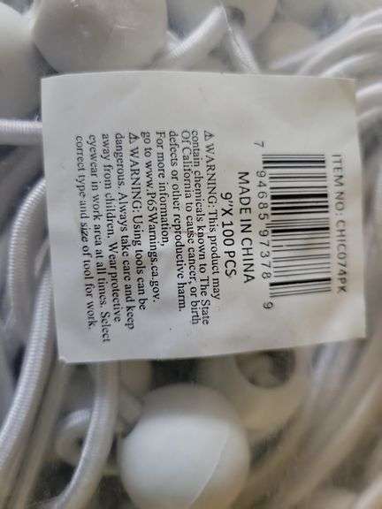 Bag 100 ct. 9" Tent Bungee