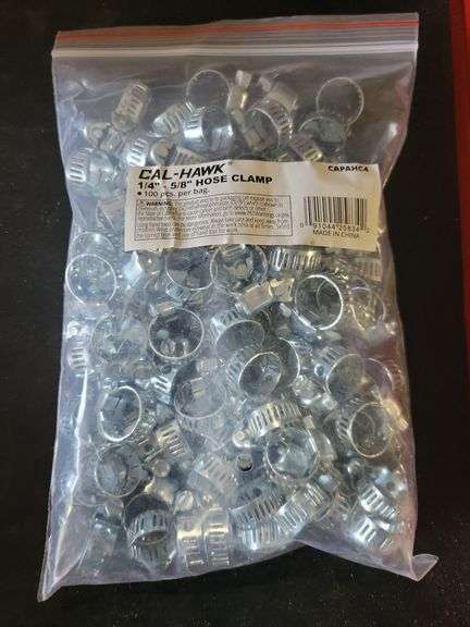 Cal-Hawk 1/4" - 5/8" Hose Clamps 100 ct.