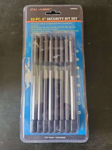 Cal-Hawk 32 6" Security Bit Set
