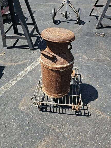 Milk Can And Cart