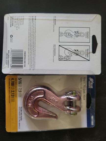 Pair 5/16" Grade 70 Grab Hooks
