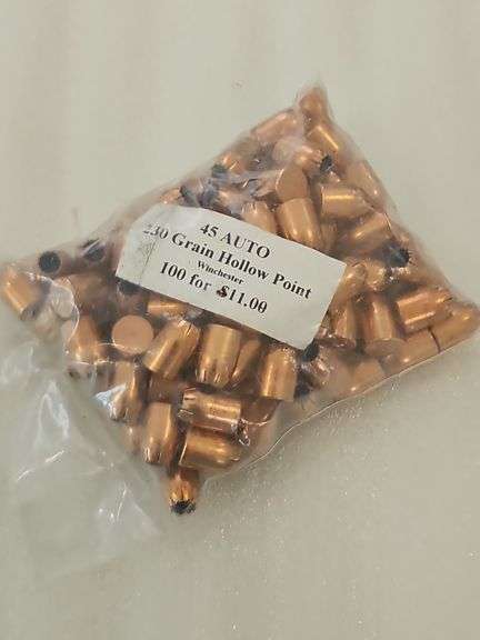 45 Auto 230 Gr. Hollow Point Windchester Projectile, 100 Ct
