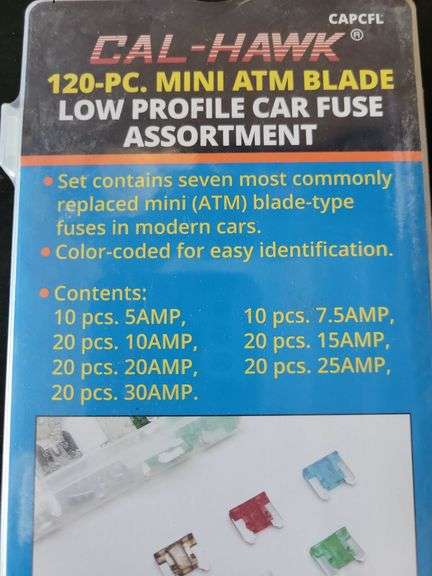 120 pc. Mini atm Blad Fuse Assortment