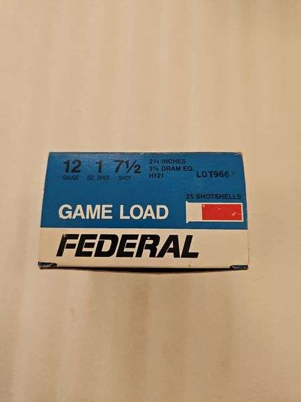 Federal 12 Gauge 1oz 7½ Shot Game Load, 25 ct Box