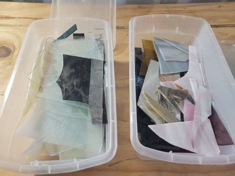 2 Boxes Stain Glass