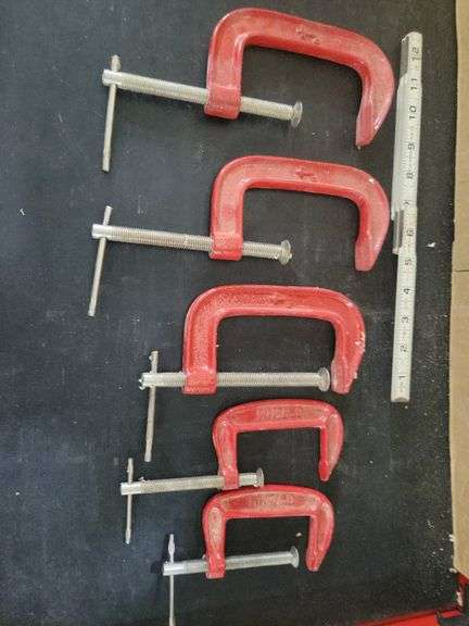 5 C-Clamps  3-5" and 2-3"