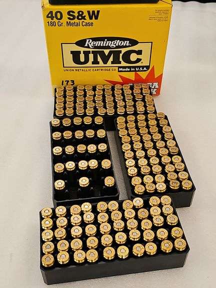 Remington UMC 40 S&W 180Gr. Metal Case, 173 ct Box