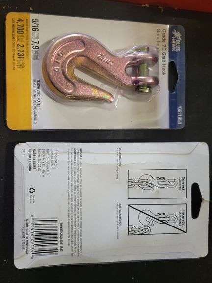 Pair 5/16" Grade 70 Grab Hooks