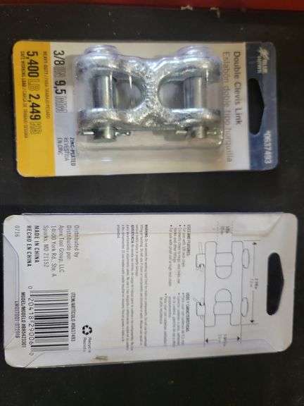 Pair 3/8" Double Clevis Links 5400lb. cap.