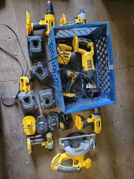 DeWalt Tools, Batteries, And Chargers (Miss Matched)