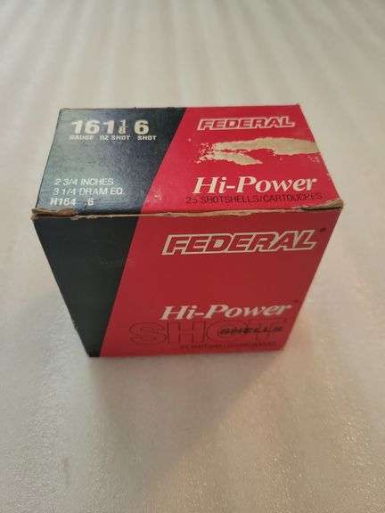 Federal Hi-Power 16ga. Shotshells 25ct. 1 1/8oz. 6 Shot